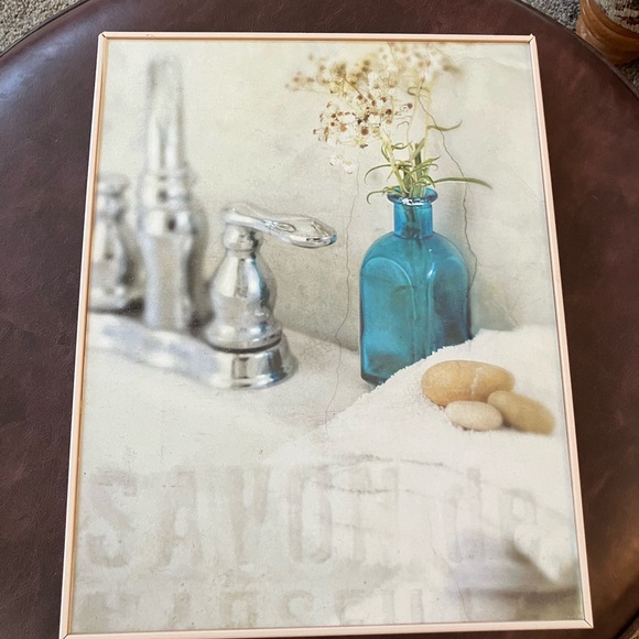 Powder Room ￼Bathroom Wall Decor Canvas Spa Hanging art - Picture 2 of 9